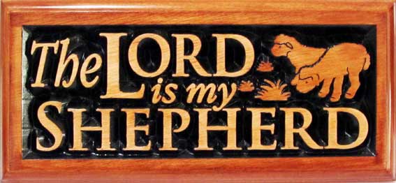 Plaque: The Lord Is My Shepherd - Shalom